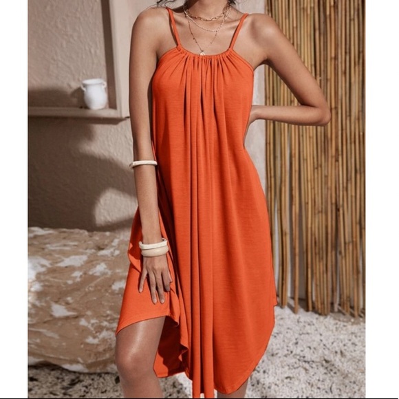 Boho tie back cami dress- Dusty Pink - Picture 9 of 16